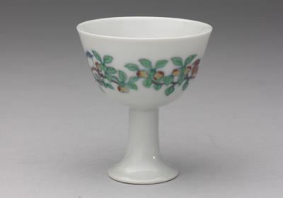 图片[3]-Stem cup with doucai polychrome decoration of birds and flowers, Ming dynasty, Chenghua reign, 1465-1487-China Archive